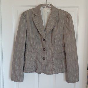 Banana Republic brown & green plaid cotton blazer